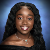 A headshot of 2024 scholarship winner Mikayla Hollis is displayed.