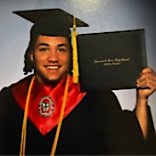 A headshot of 2024 scholarship winner Isaiah Mullins is displayed.